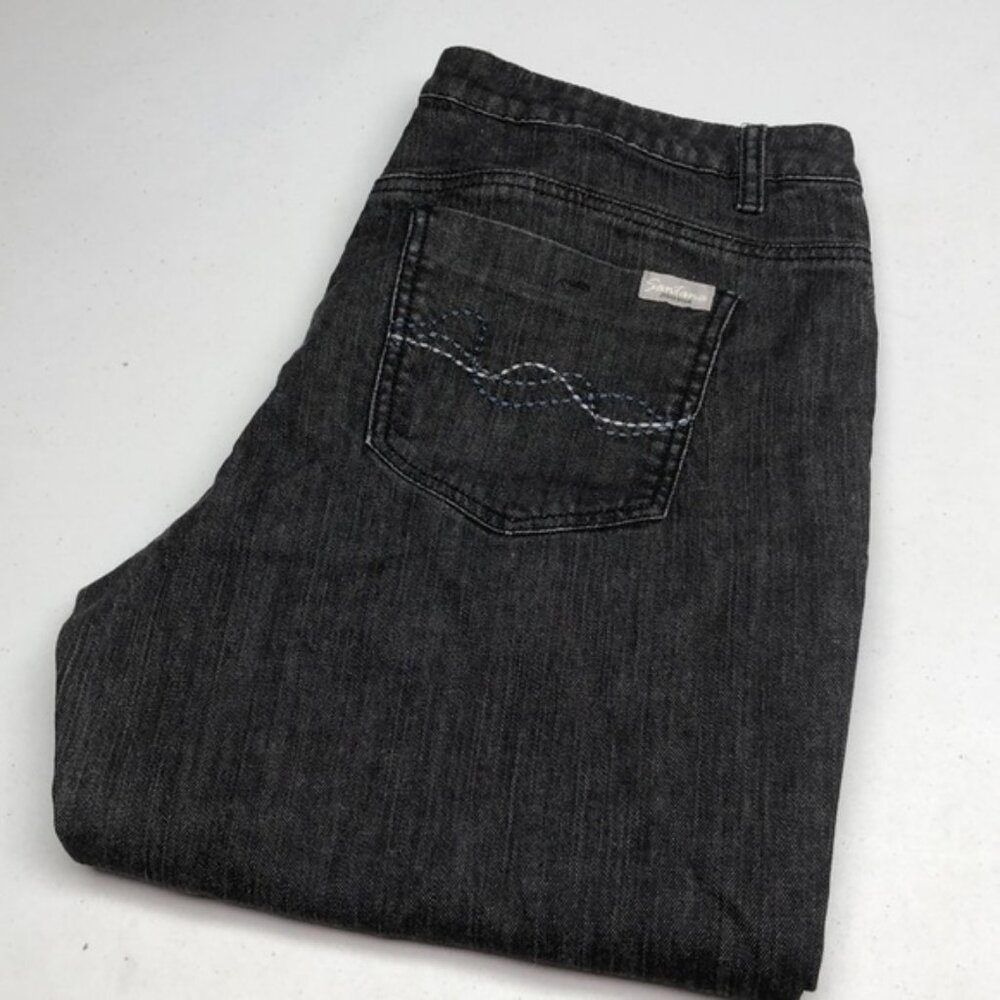 SANTANA BLACKWASH WIDE LEG BOOT JEANS 14/32x30 ⭐️